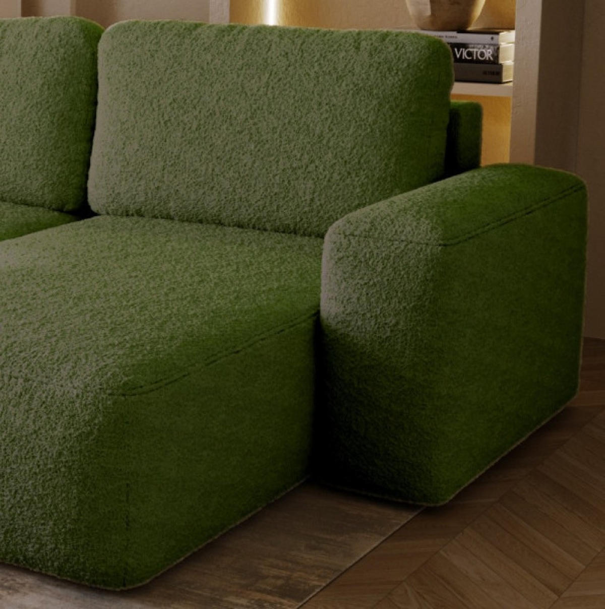 ECKSOFA Grün ILO Mit Schlaffunktion Und Bettkasten - Grün, Textil (282/177cm) - Sepro Meble