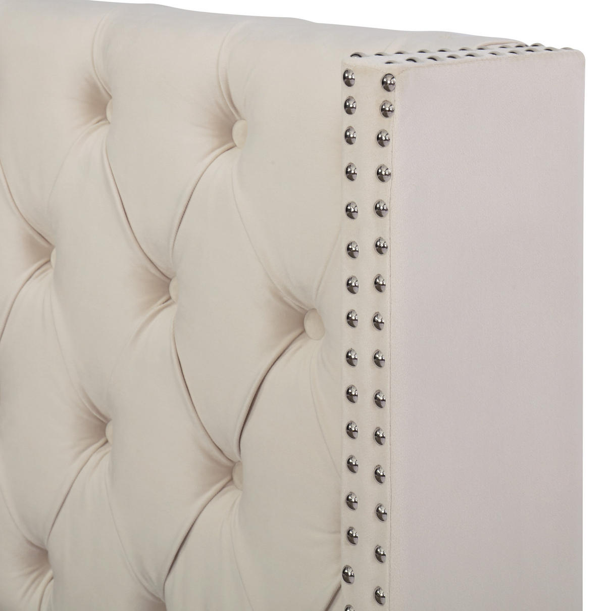 POLSTERBETT 180/200 cm Beige aus Samt mit Bettkasten - Beige, Textil (180/200cm) - OKMYHOME
