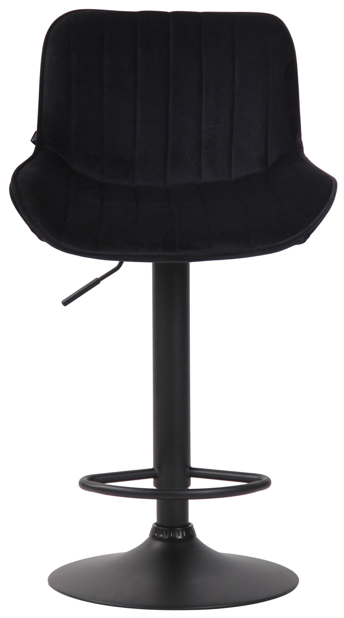 BARHOCKER Samt schwarz - Schwarz, Textil/Metall (50/86/50cm) - CLP