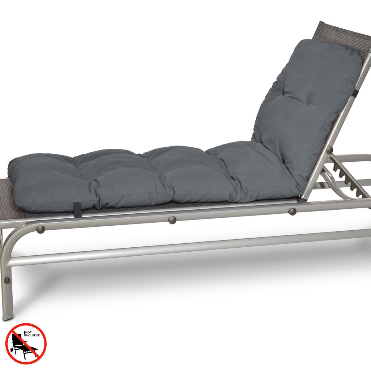ROLLIEGENAUFLAGE Flair RL 190/60/8cm Graphitgrau - Graphitfarben, Textil (60/8/190cm) - Beautissu 