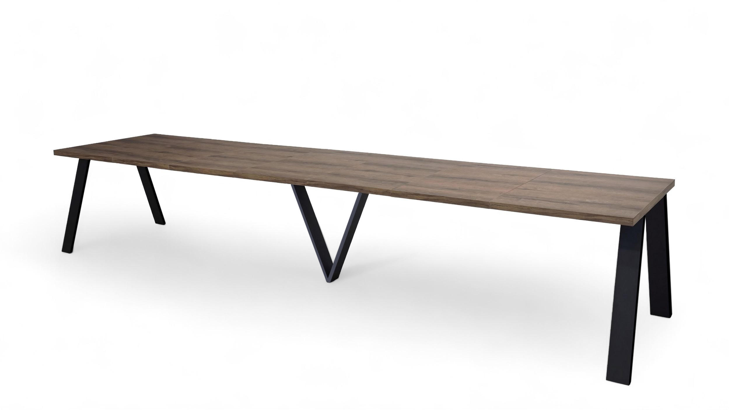 ESSTISCH XXL Lungo ausziehbar 130-405/90/75 cm - Mooreichefarben, Holzwerkstoff (130/90/75cm) - Endo-Moebel
