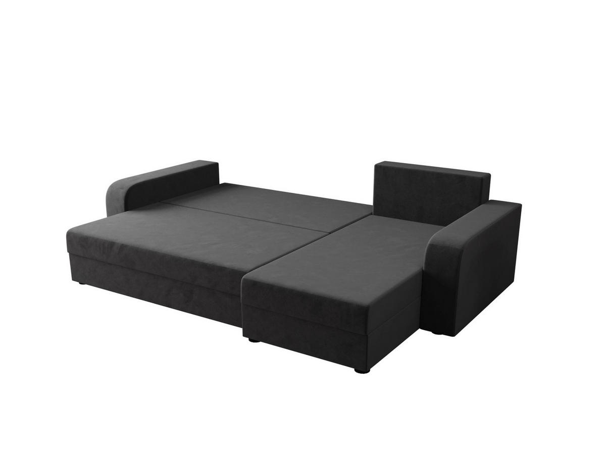 ECKSOFA HEWLET L BIS Itaka 27 Rechts mit Schlaffunktion - Dunkelgrau, Textil (240/140cm) - Bedante