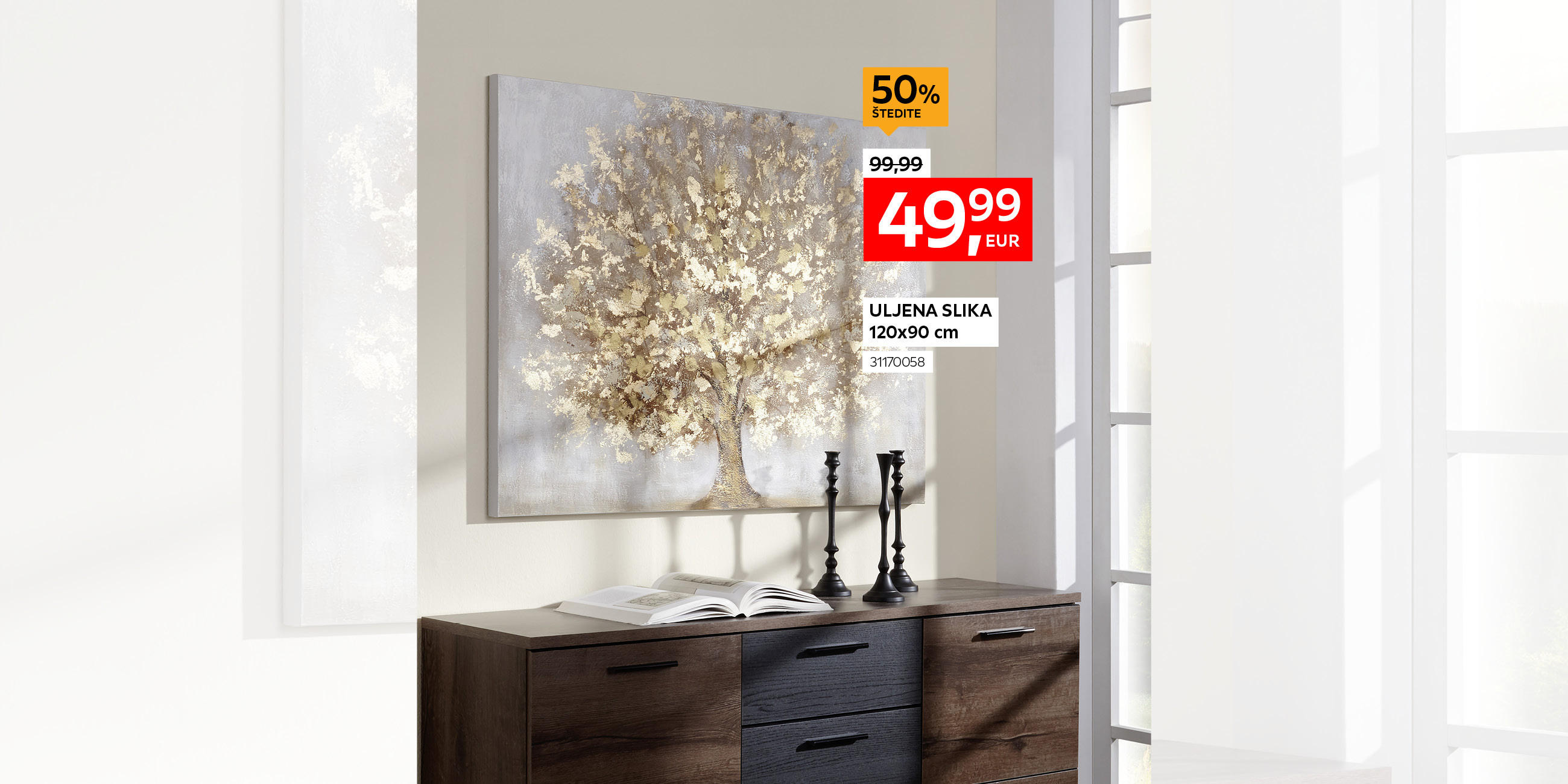 uljena slika 120x90 cm 31170058 umjesto 99,99 € nova cijena 49,99 € Štedite 50%