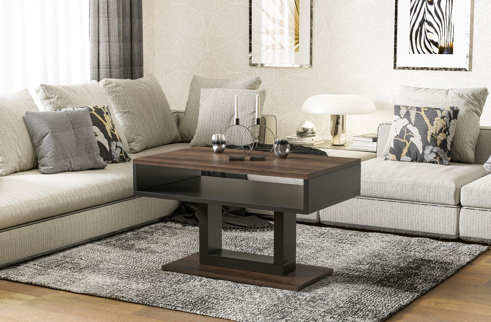 COUCHTISCH Tilo - Mooreichefarben, Holzwerkstoff (100/60/58cm) - Endo-Moebel