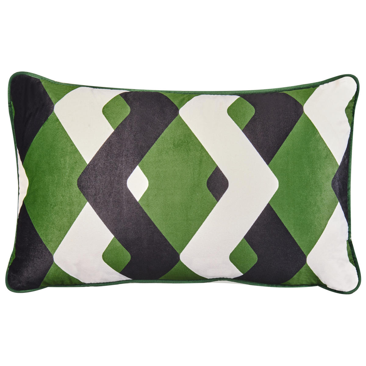 Gartenkissen 2er-Set Bunt 30/50 cm Sway - Multicolor/Schwarz, Textil (50/12/30cm) - Beliani