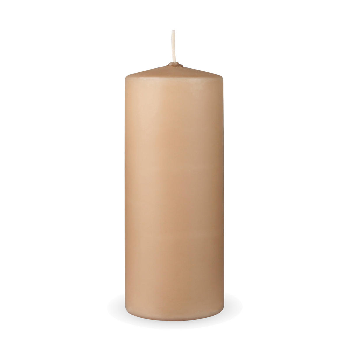 STUMPENKERZEN "Beige", Größe Ø7cm x Höhe: 16 cm - Beige, Naturmaterialien (7/16cm) - HS Candle