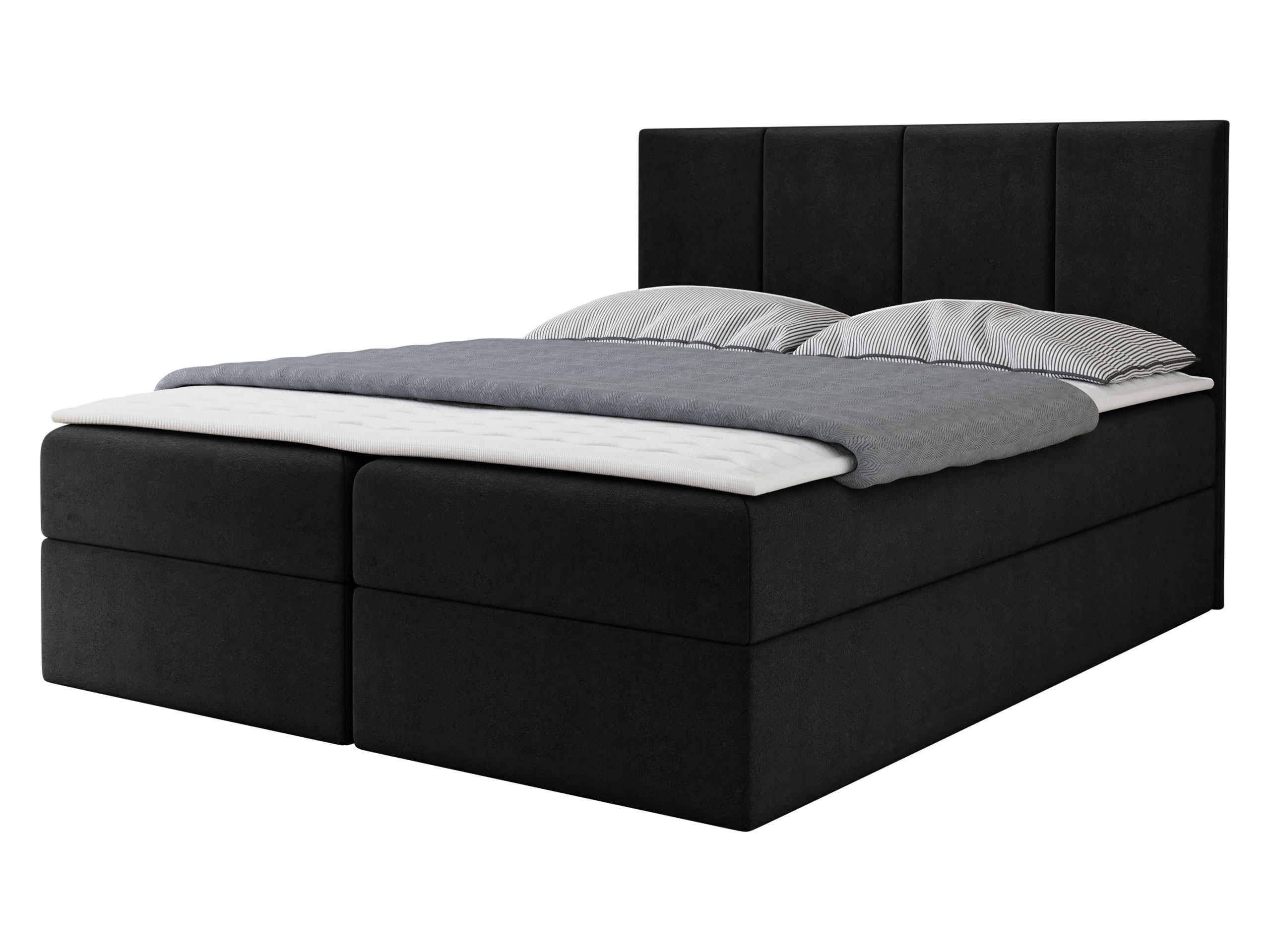 BOXBETT Rebos - Schwarz, Holz/Textil (160/200cm) - MIRJAN24