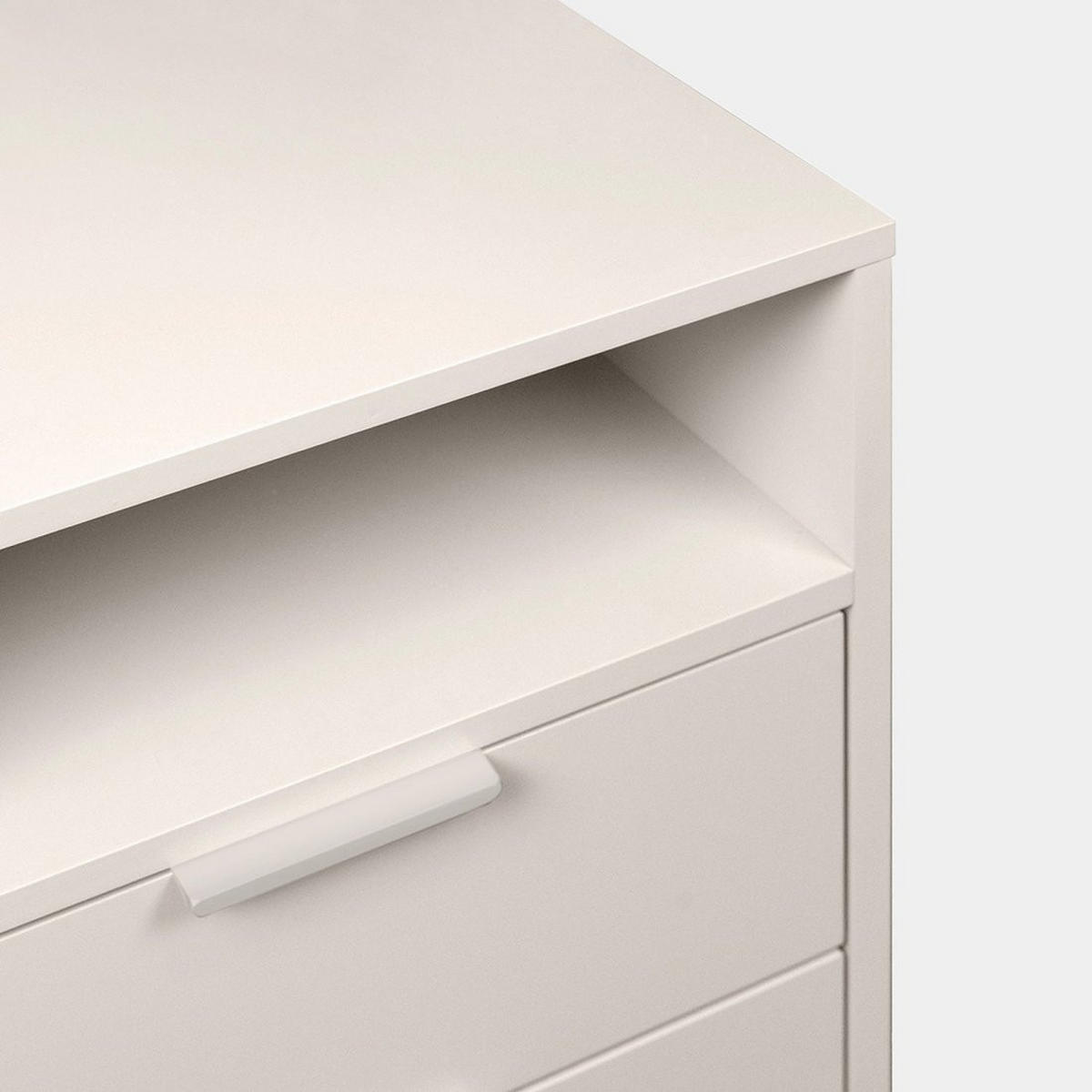 NACHTTISCH 2 SCHUBLADEN Elian Weiß 40 cm x 63 cm - Weiß, Holzwerkstoff (40/63/35cm) - Klast Home