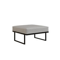 GARTENHOCKER Hellgrau, schwarze Metallbeine - Grau, Holzwerkstoff/Metall (78/55/78cm) - Bettso