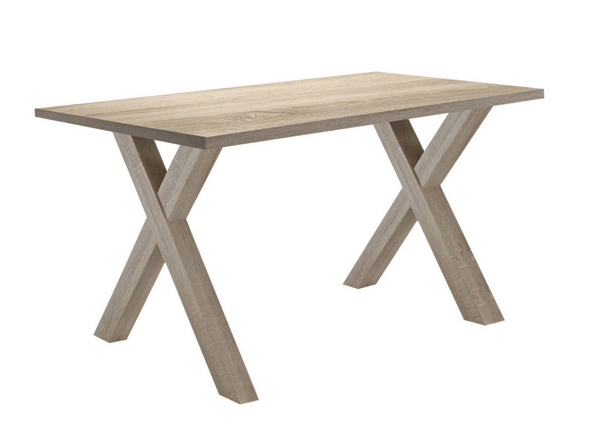 SCHREIBTISCH Edie 4 140 x 70 x 75 Bürotisch eiche sägerau/eiche sägerau - Naturfarben, Holz (140/70/75cm) - 58aufmkessel