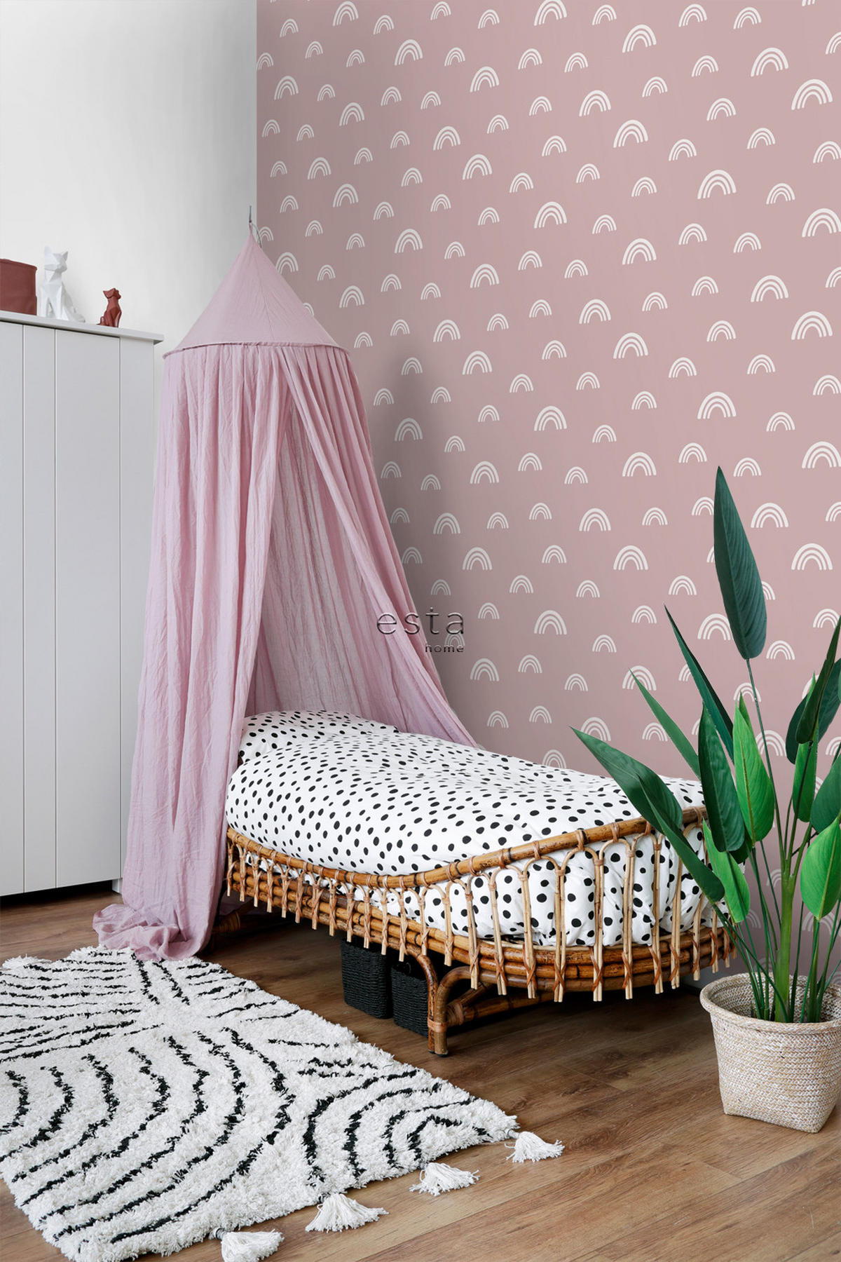 TAPETE Regenbogen 53 cm x 10.05 m - Pink, Papier (53/0.1cm) - ESTAhome