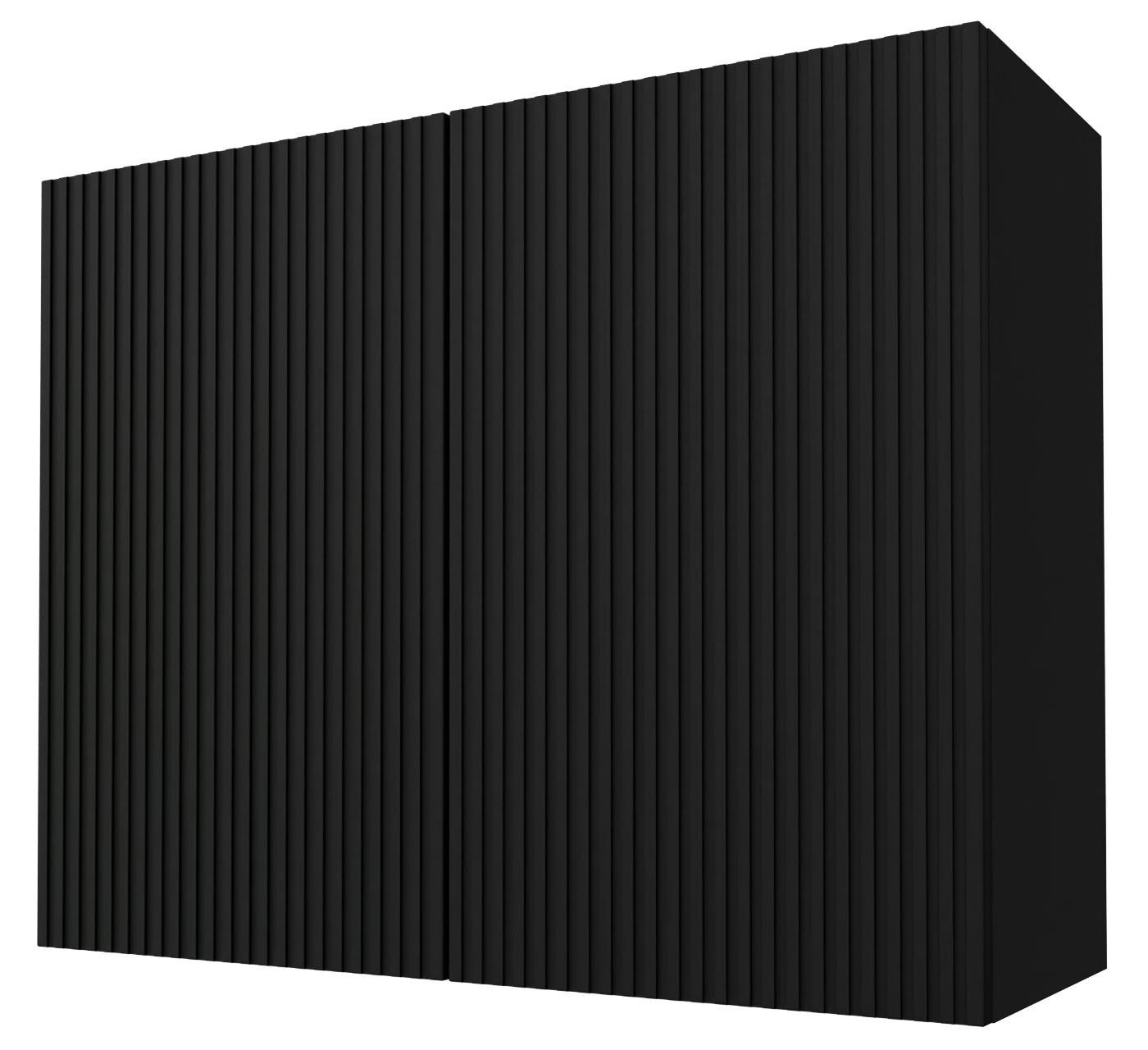 KÜCHENHÄNGESCHRANK Lamello W3/90 Schwarz Matt / Schwarz 90 / 32,5 / 72cm - Dunkelgrau/Schwarz, Holz/Holzwerkstoff (90/72/32.5cm) - Feldmann-Wohnen