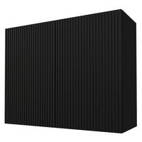 KÜCHENHÄNGESCHRANK Lamello W3/90 Schwarz Matt / Schwarz 90 / 32,5 / 72cm - Dunkelgrau/Schwarz, Holz/Holzwerkstoff (90/72/32.5cm) - Feldmann-Wohnen