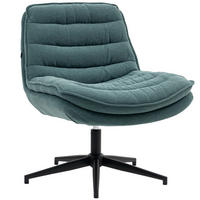 BÜROSTUHL DE-05034 Drehbar mit breitem Sitz, gepolstert Dunkelgrün - Dunkelgrün, Metall (65.5/80/76cm) - ComfortXL