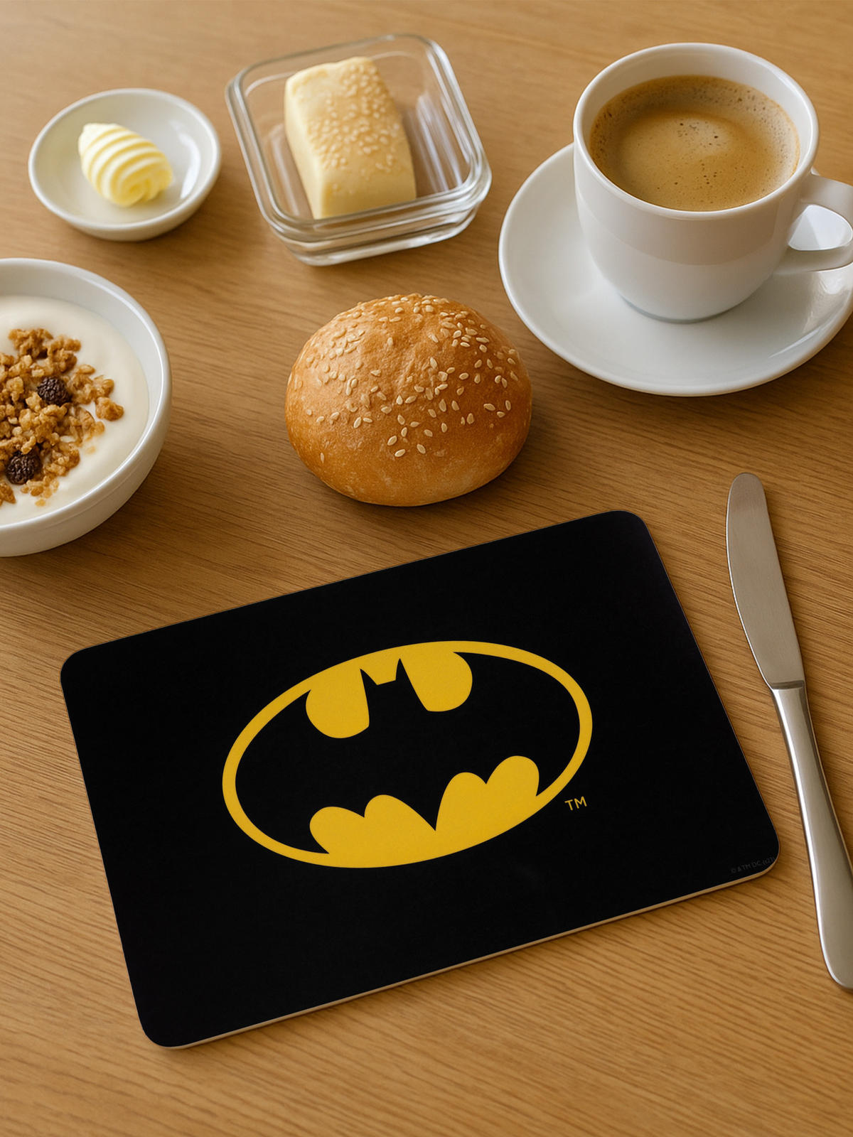 BRETTCHEN DC Comics Batman Logo Schwarz 14,5 x 23,5 cm - Multicolor, Kunststoff (14.5/23.5cm) - DC Comics