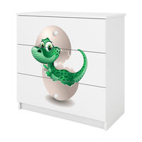 KOMMODE Babydreams Kleiner Dino 81/81/41 - Weiß, Holzwerkstoff (81/81/41cm) - RAUMHIRSCH FURNITURE