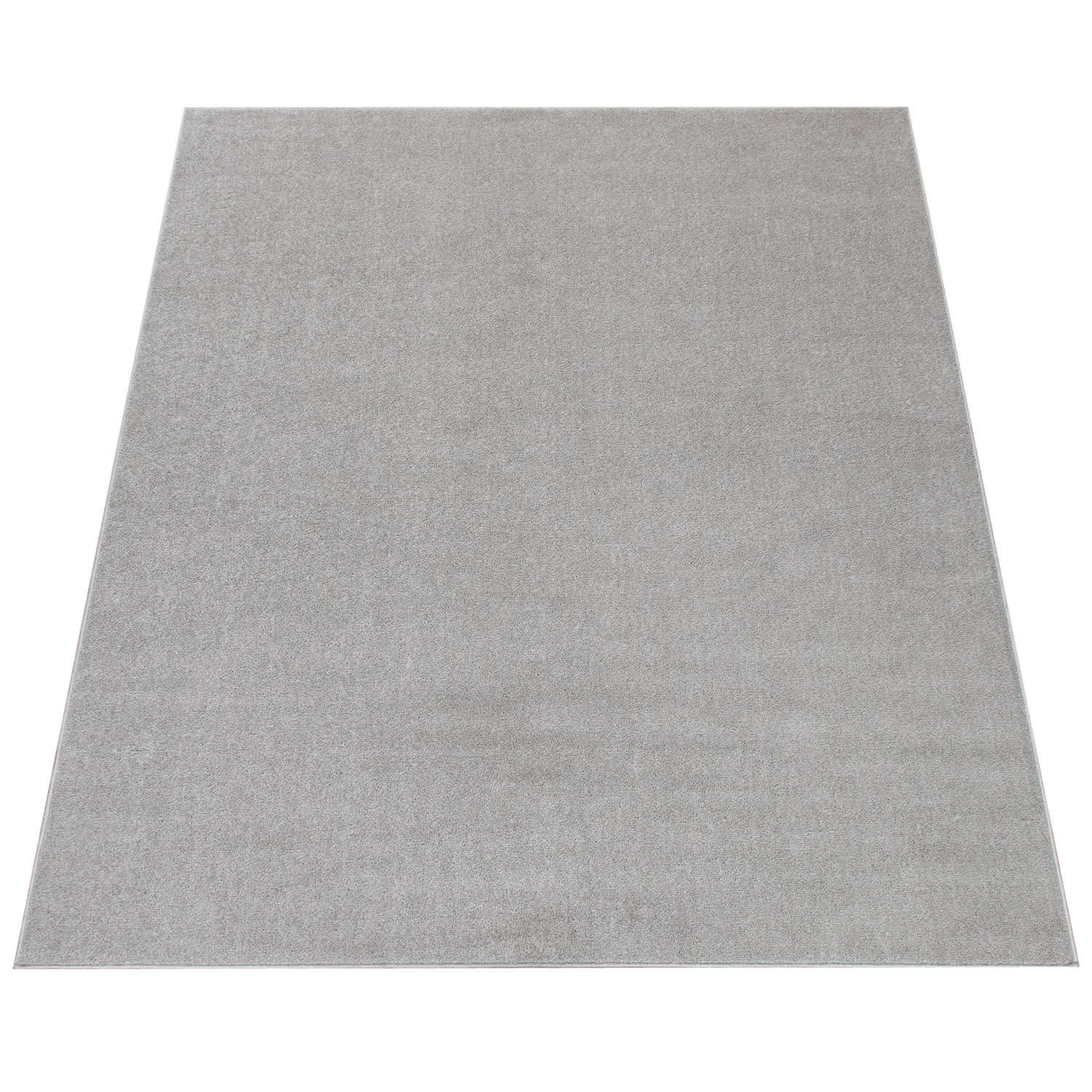 KURZFLORTEPPICH Waschbar, einfarbig, Silber, 140 x 200 cm - Silberfarben, Textil (140/200cm) - KADIMA DESIGN