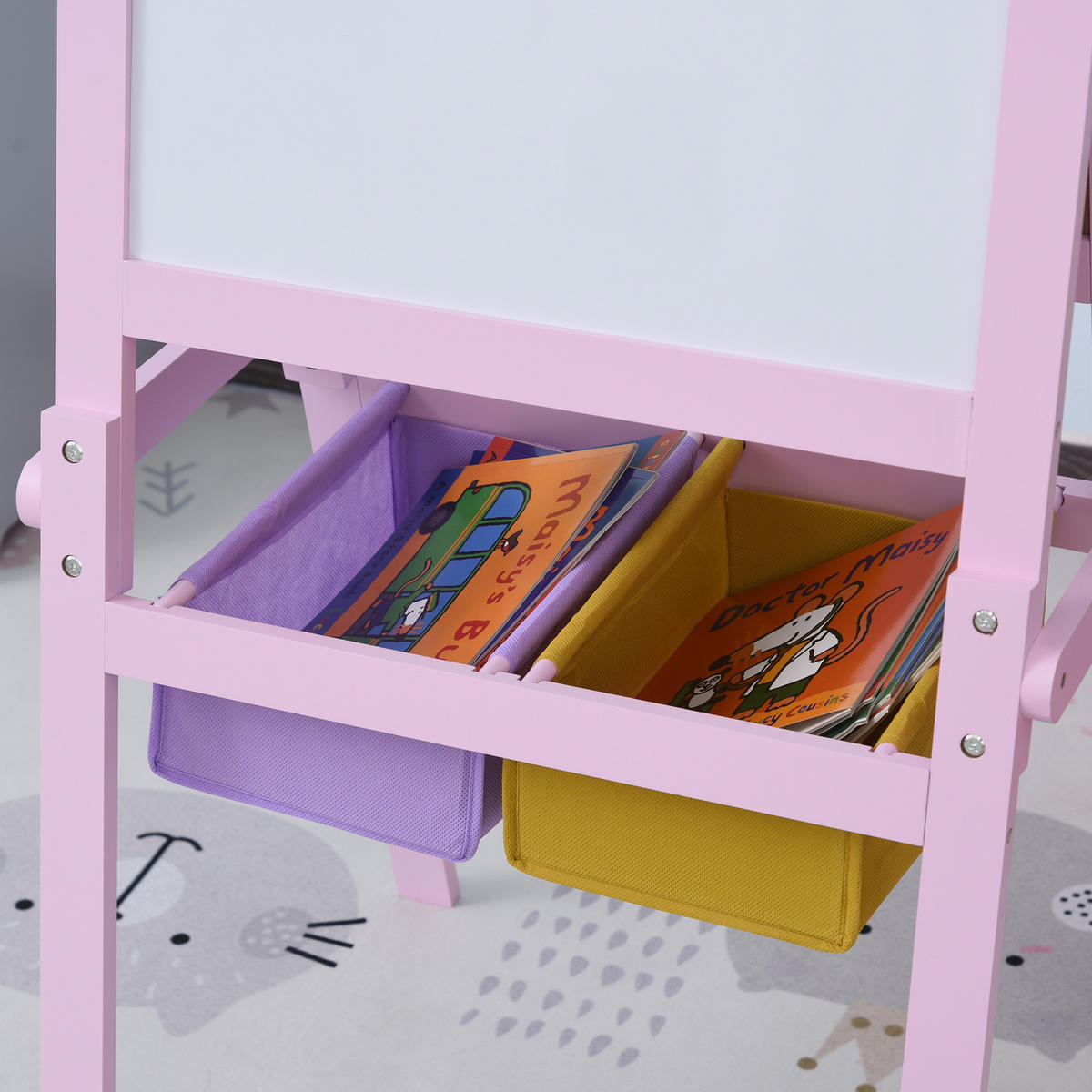 MALTAFEL DE-18175 3-in-1 mit Papierrolle Rosa - Pink, Holzwerkstoff (50.5/118/58.5cm) - ComfortXL