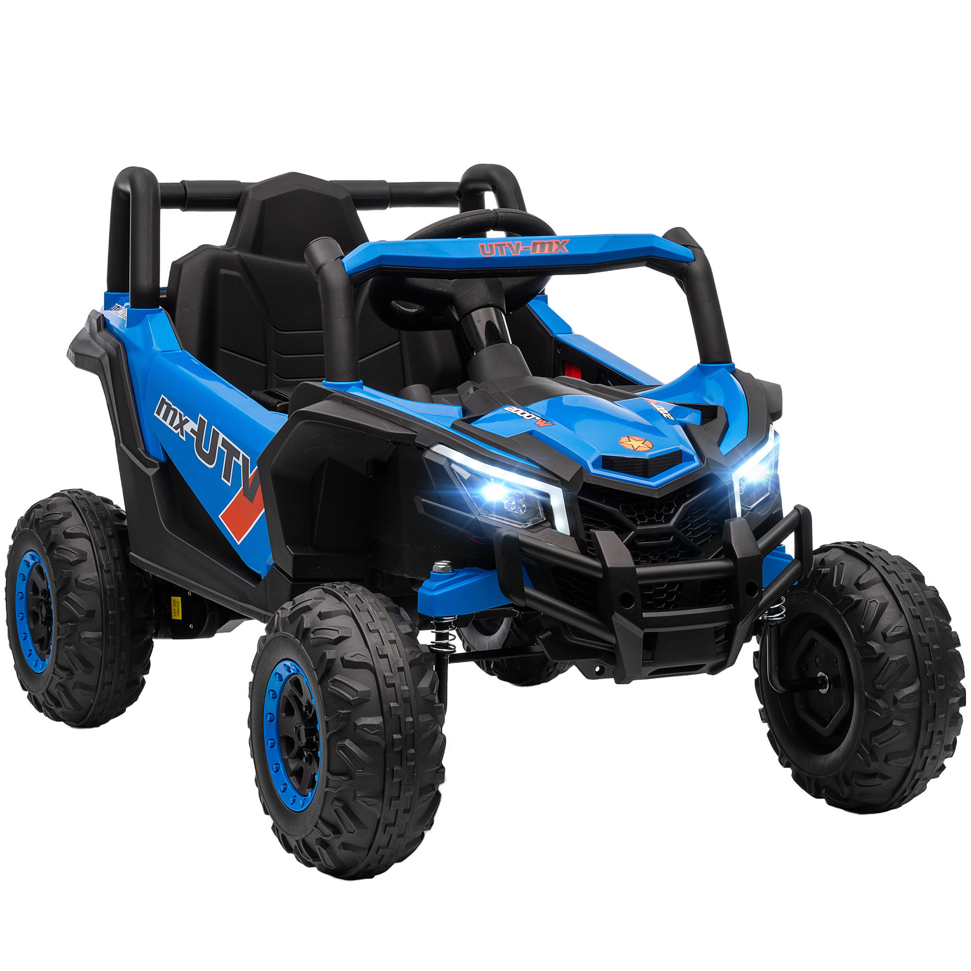 KINDER-ELEKTROAUTO Kunststoff Metall Blau - Orange, Kunststoff (96/61/56cm) - AIYAPLAY