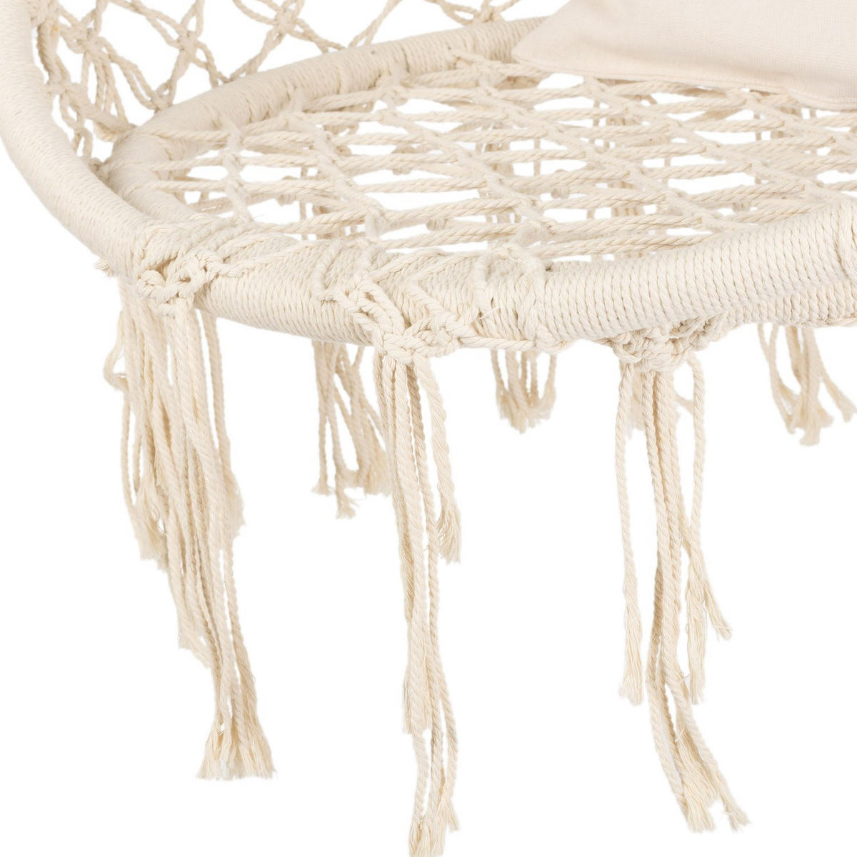 HÄNGESESSEL 80 cm Durchmesser, bis 150 kg - Beige, Textil (80/38/80cm) - Outtec