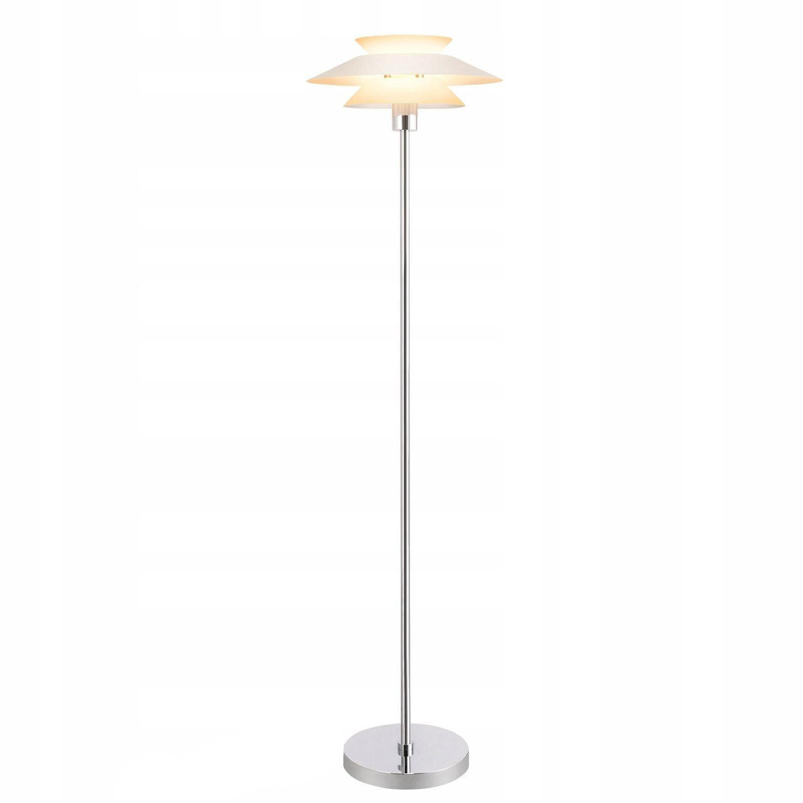 STEHLEUCHTE Albert 40/25/145 cm - Weiß, Metall (25/20/143cm) - Nettlife