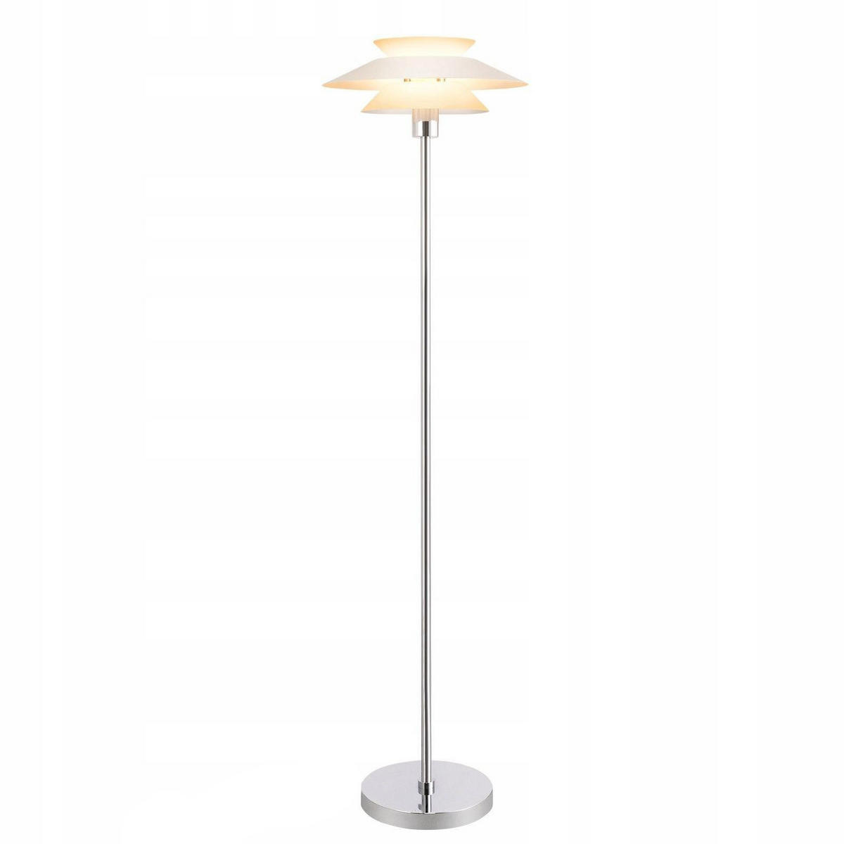 STEHLEUCHTE Albert 40/25/145 cm - Weiß, Metall (25/20/143cm) - Nettlife