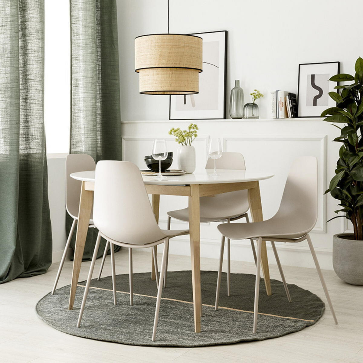 STUHL Minno Beige 49 cm x 88 cm - Beige, Kunststoff (49/88/52cm) - Kenay Home