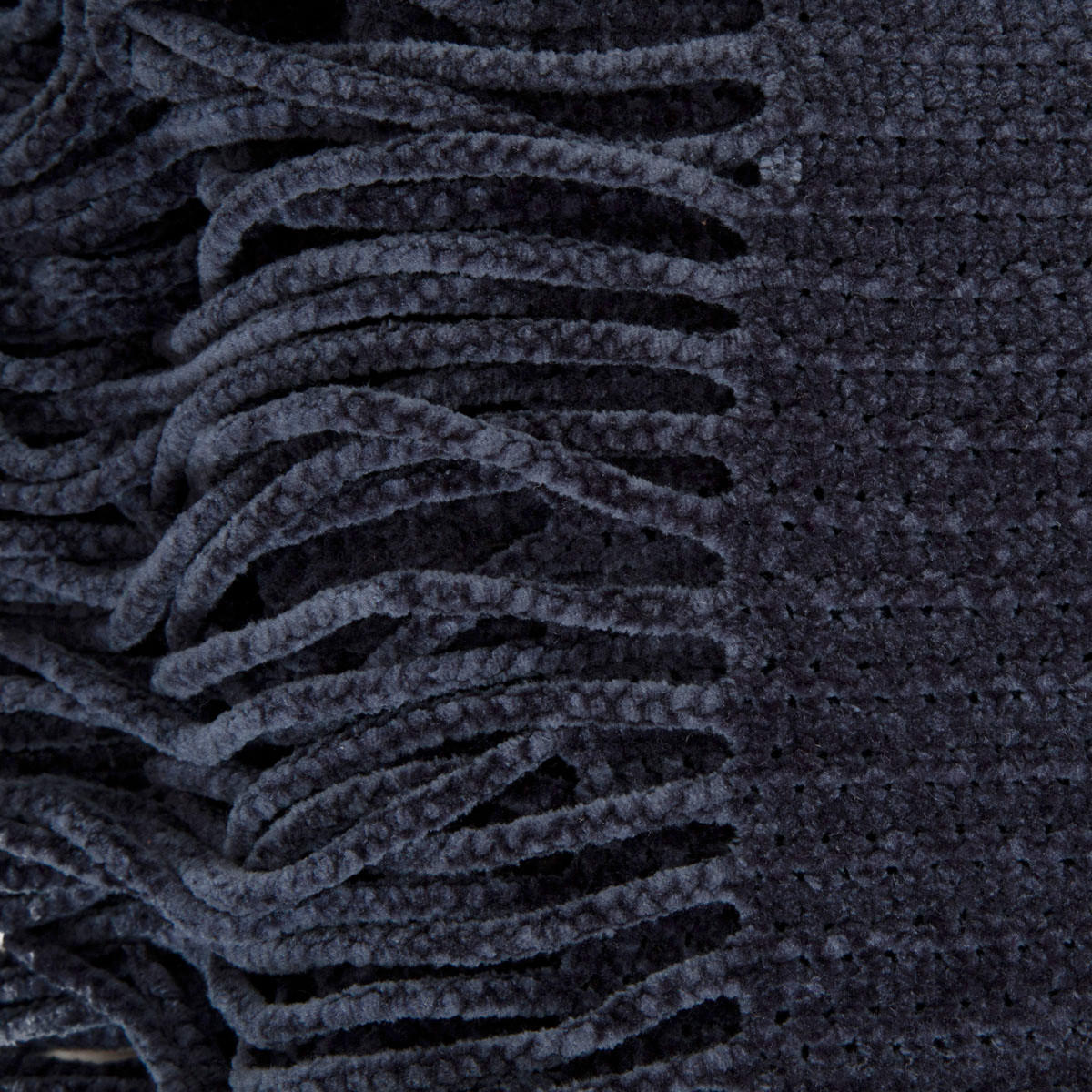 DECKE Chenille dunkelblau 130/170 cm - Dunkelblau, Textil (130/170cm) - Homla