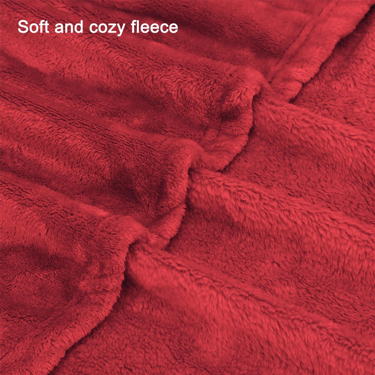 KUSCHELDECKE 200 / 150 cm (rot) - Rot, Kunststoff (150/200cm)