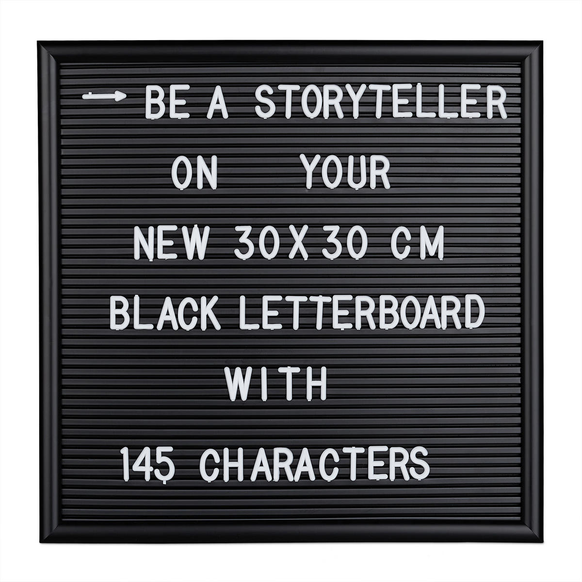 LETTERBOARD - Schwarz, Kunststoff (30/2/30cm) - Relaxdays