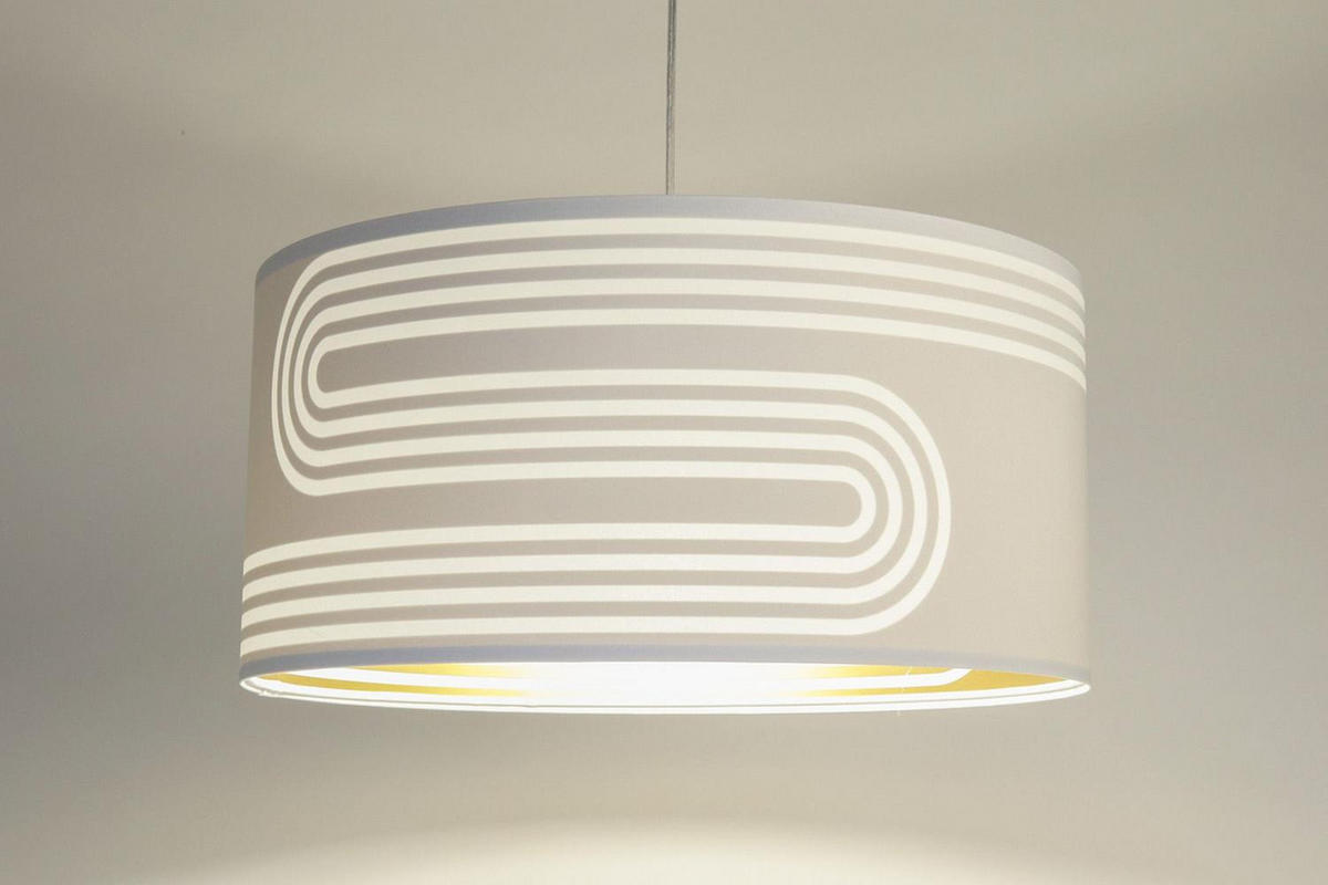 HÄNGELEUCHTE Gold 40/90 cm - Goldfarben/Weiß, Kunststoff (20/0.4/90cm) - ONZENO