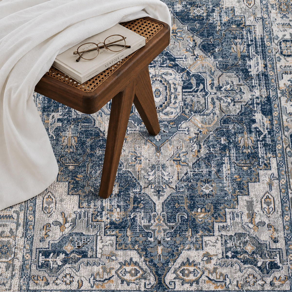 VINTAGE-TEPPICH Dalila 160/220 cm Anthrazit - Anthrazit, Textil (160/220cm) - LIVABLISS
