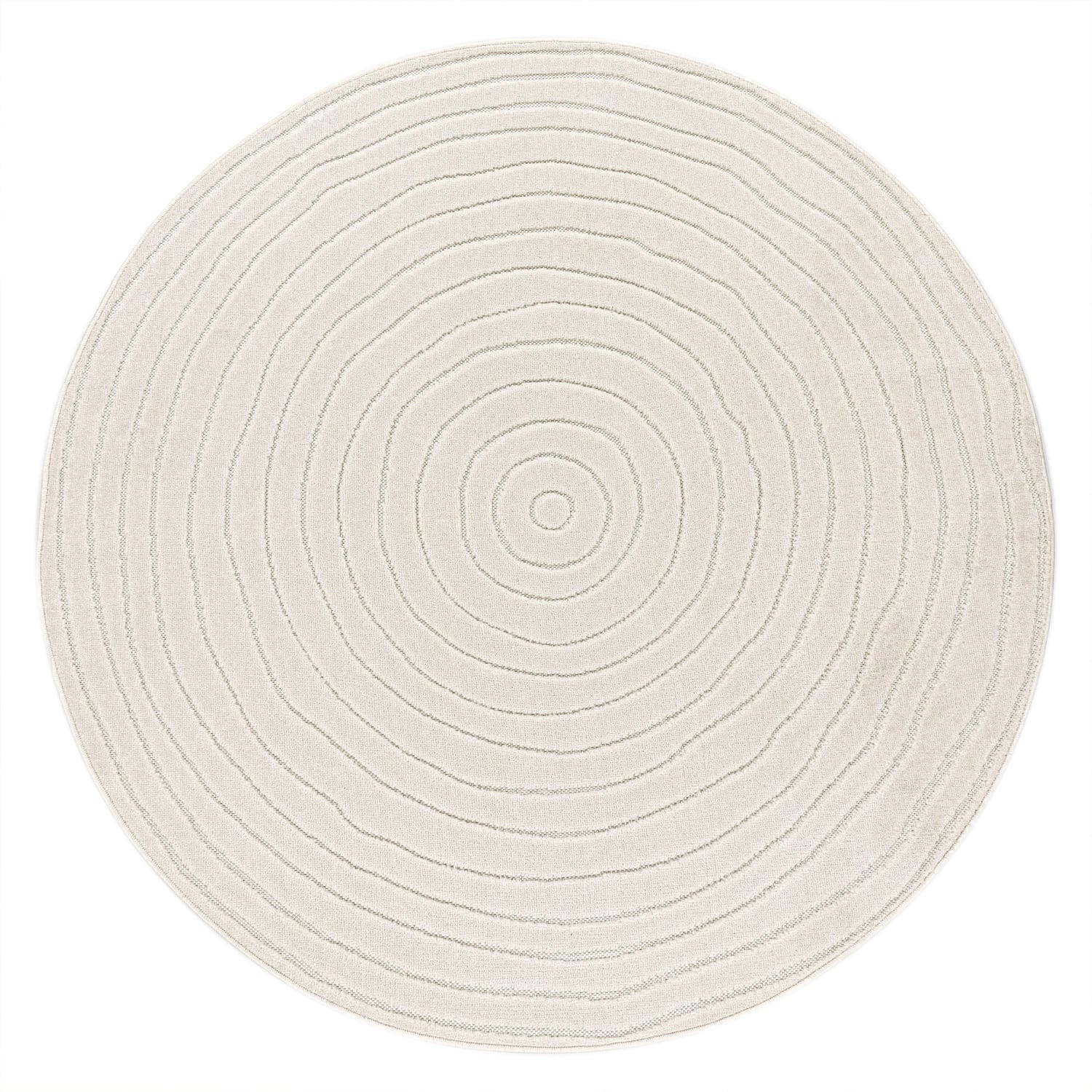 Paco Home Outdoorteppich Creme 120x120 cm