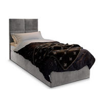 BOXBETT LENA 80 80x200 cm mit Matratze und Topper - Hellgrau - Hellgrau, Holz (80/200cm) - MASSENO