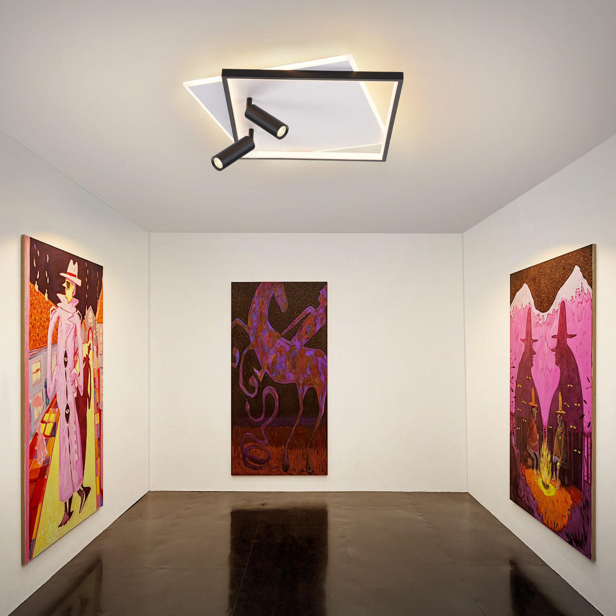 LED-DECKENLEUCHTE Dillon 50/50/13cm - Weiß, Metall (50/50/13cm) - Nettlife