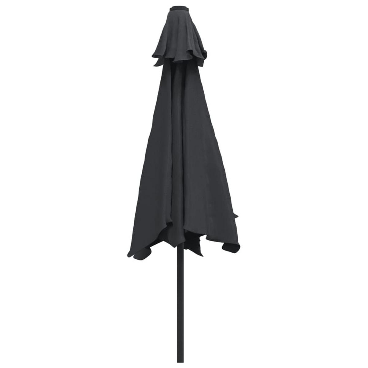 SONNENSCHIRM mit Metall-Mast 300 cm Schwarz - Schwarz, Textil (300/300cm) - furnicato