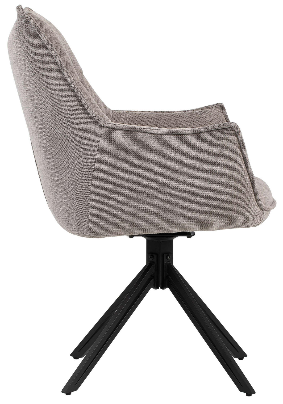 ESSZIMMERSTUHL Ginosa drehbar 2er-Set - Beige/Hellgrau, Textil/Metall (62/90/66cm) - Mr. Deko