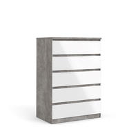 KOMMODE Beton Dekor - Grau, Holzwerkstoff (77/111/50cm) - ebuy24