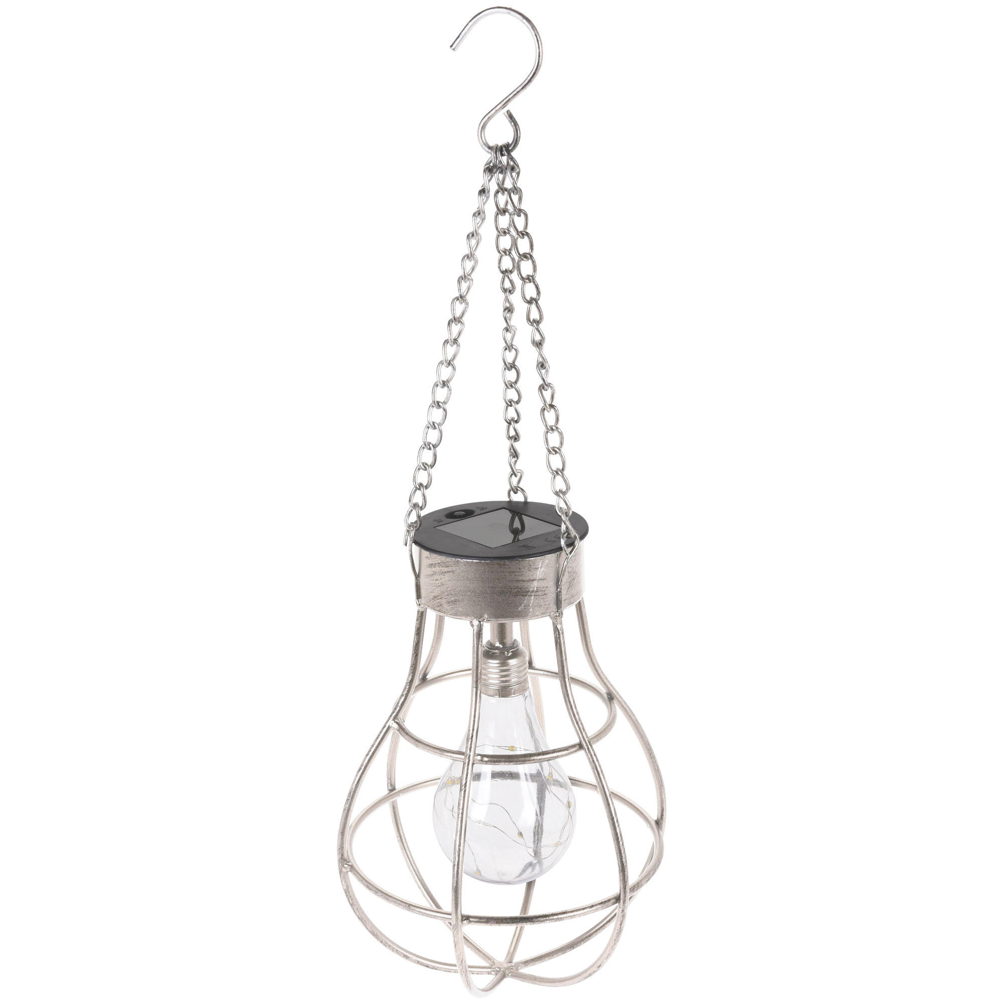 Home Styling Collection Solarlampe Silber 18x26x18 cm