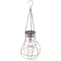 SOLARLAMPE Garten Dekorative Laterne - Silberfarben, Metall (18/18/26cm) - Home Styling Collection