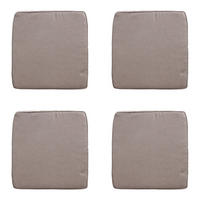 SITZKISSEN Rippe 48/48 cm 4er-Set - Braun, Textil (48/5/48cm) - Madison