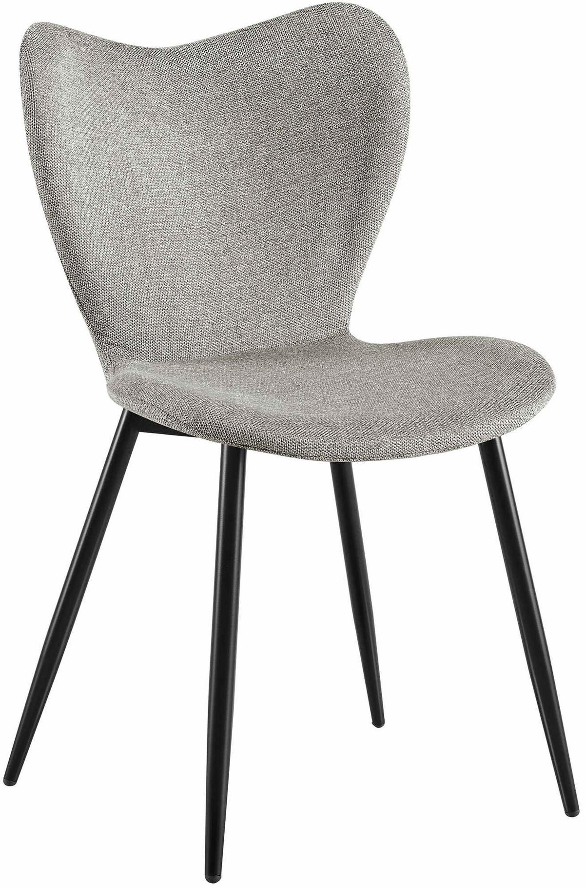 ESSZIMMERSTUHL Stoff Grau - Schwarz/Grau, Textil/Metall (50/80/58cm) - CLP