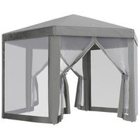 PAVILLON DE-12589 mit Moskitonetzen Grau - Grau, Metall (350/250/400cm) - ComfortXL
