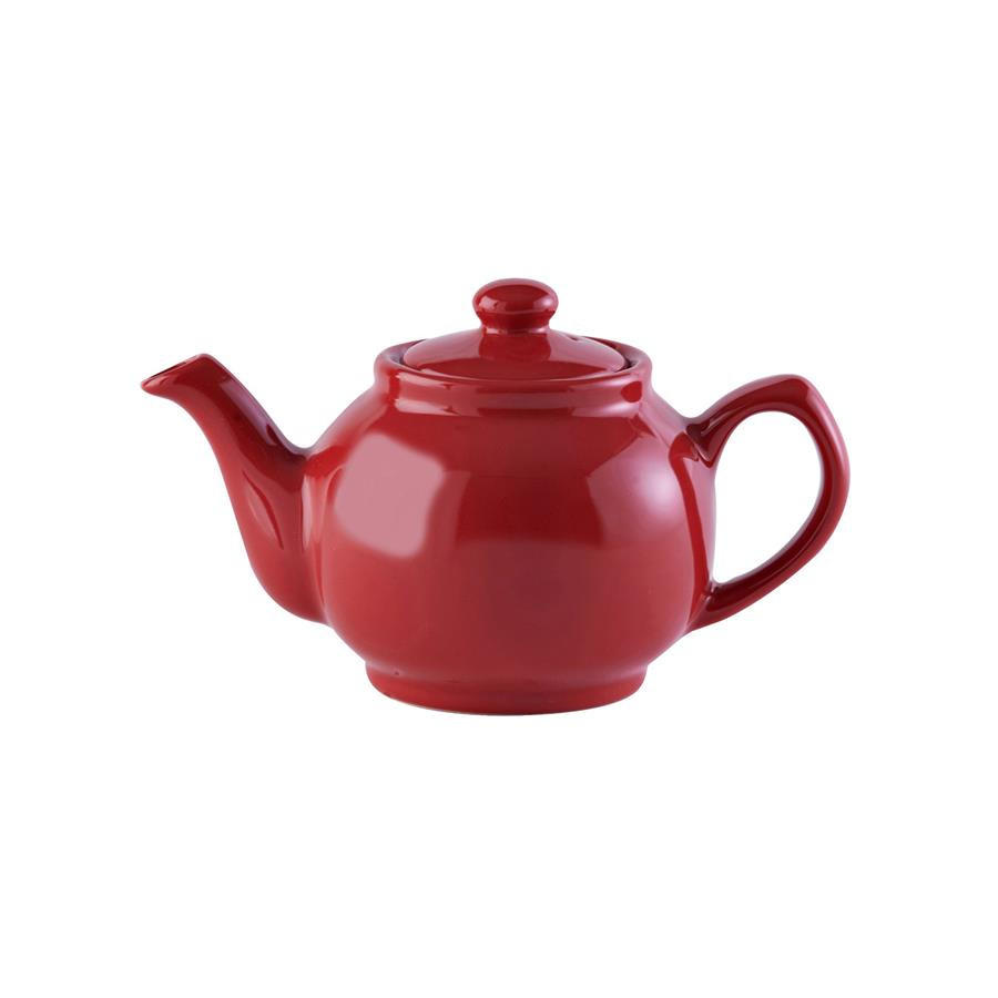 TEEKANNE 450 ml Steingut glänzend rot, für 2 Tassen - Rot, Keramik (1.1L) - Price & Kensington
