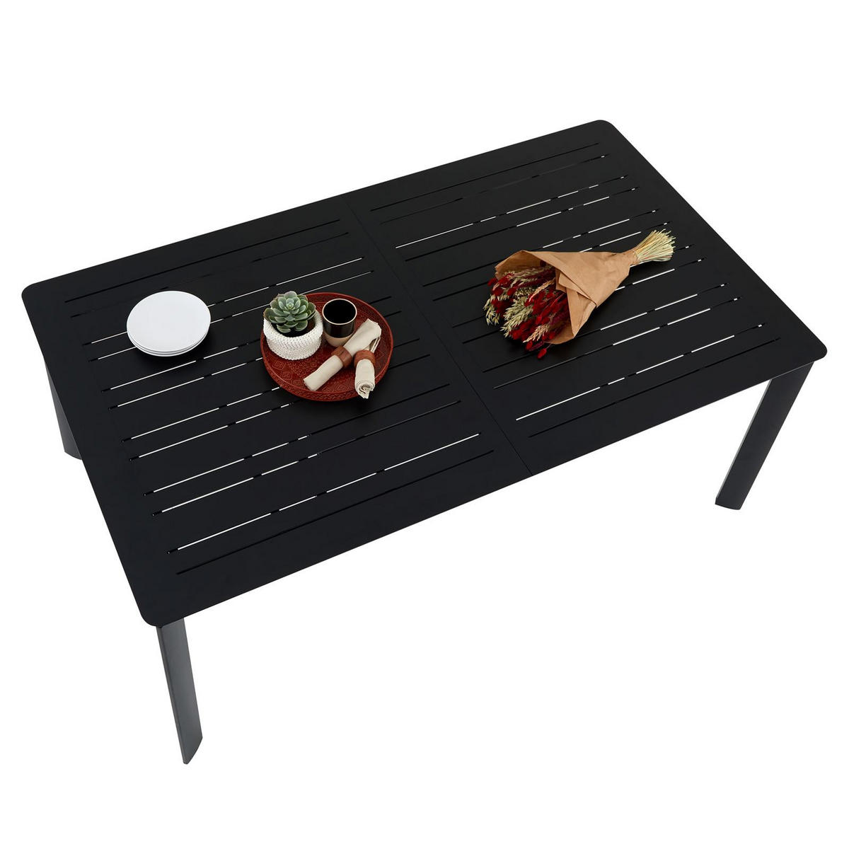 GARTENTISCH VERANO - Schwarz, Metall (103/180/75cm) - IDIMEX