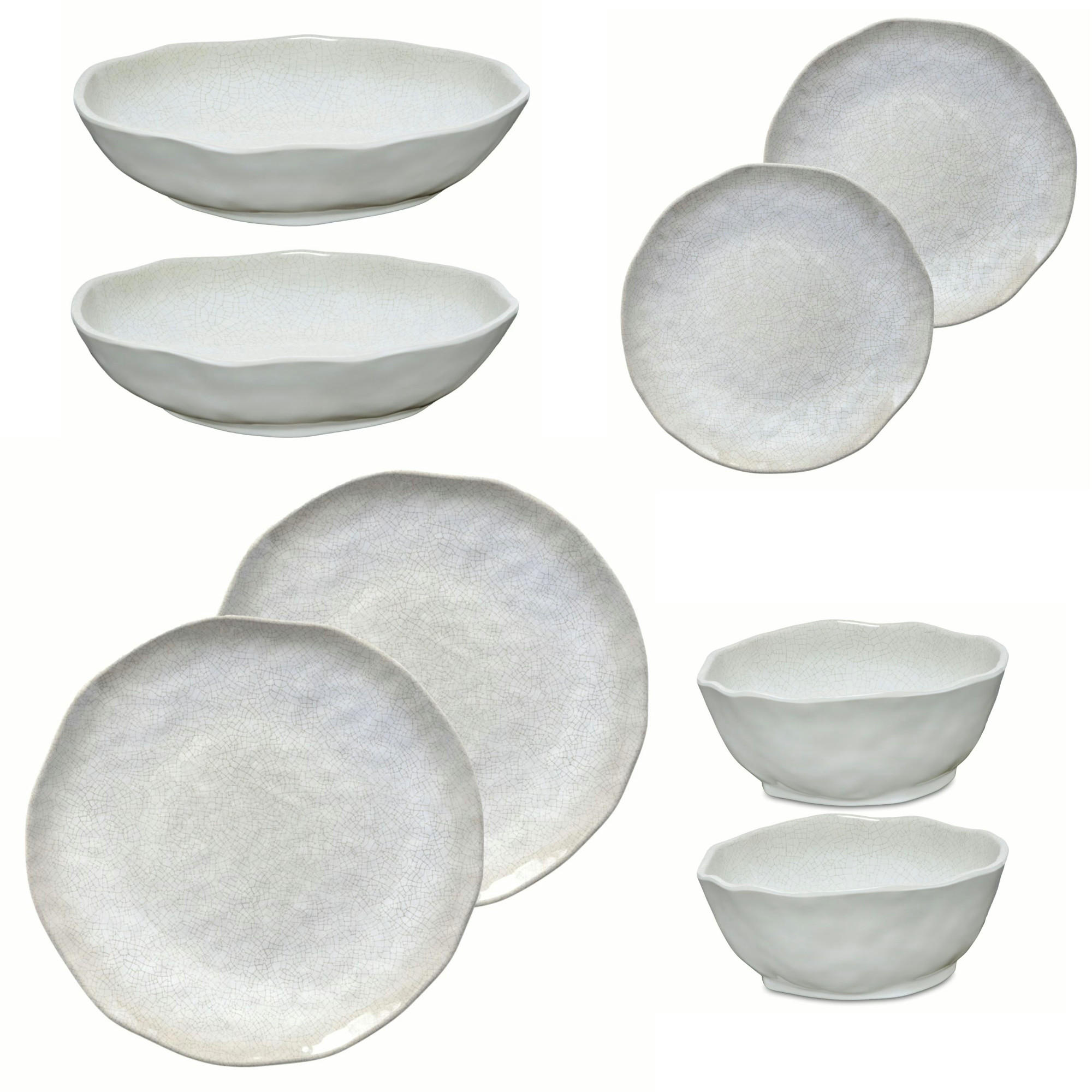 GESCHIRRSET 8-teilig Atmosfera Taube Melamin - Currygelb, Kunststoff (21/2.5/21cm) - Rose & Tulipani