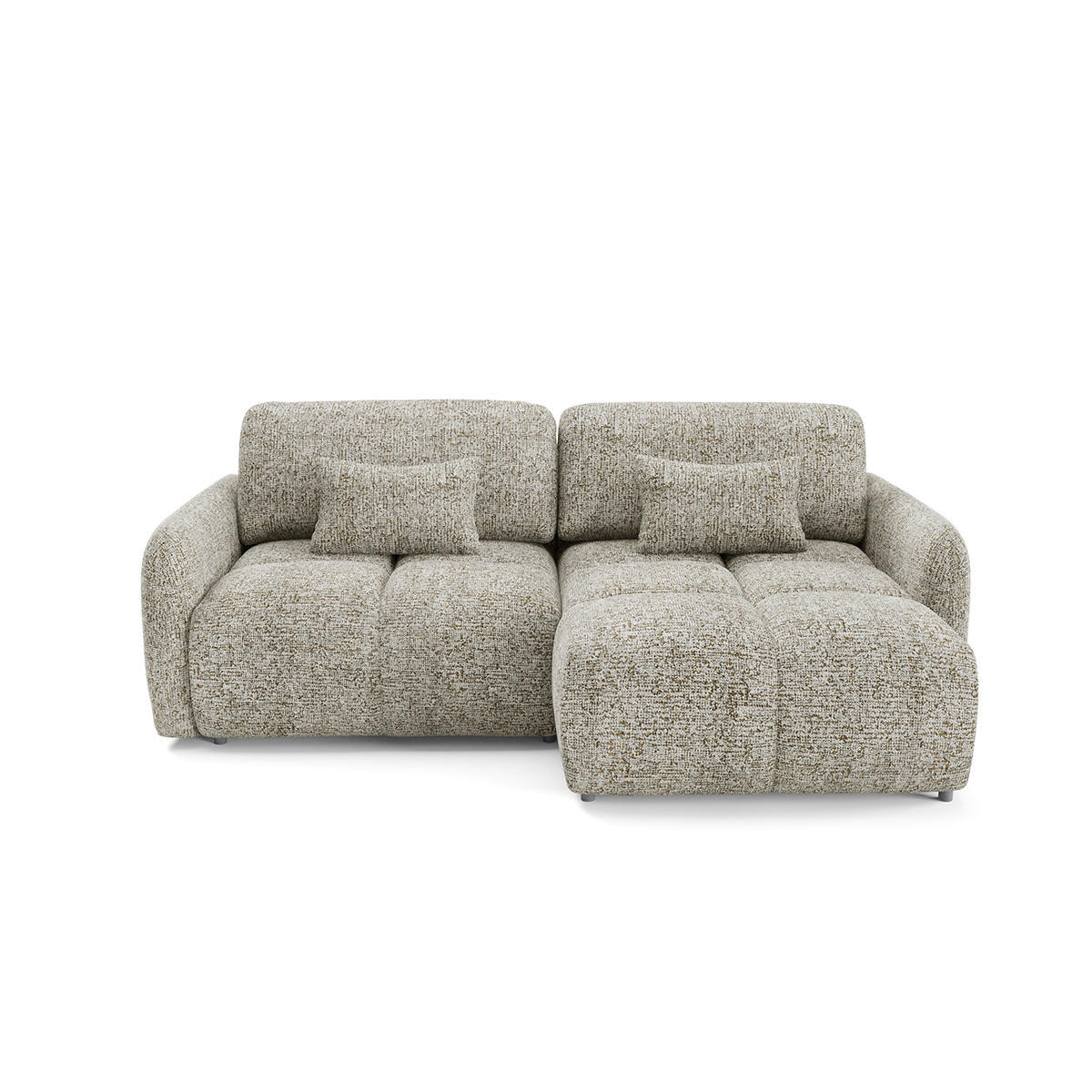 ECKSOFA Grau meliert - Grau, Holz (240/165cm) - Petits-meubles