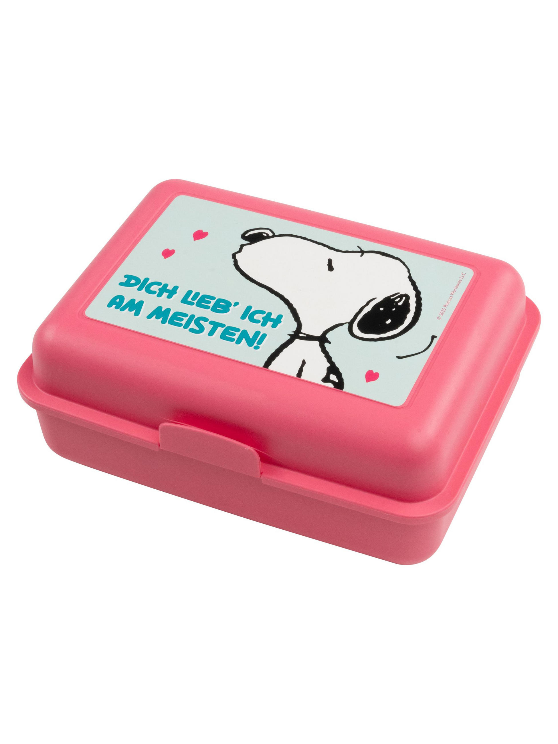 BROTDOSE The Peanuts Snoopy Dich lieb ich am meisten! Rosa 17,5 x 12,8 x 6,9 cm - Rosa, Kunststoff (17.5/6.9/12.8cm) - United Labels