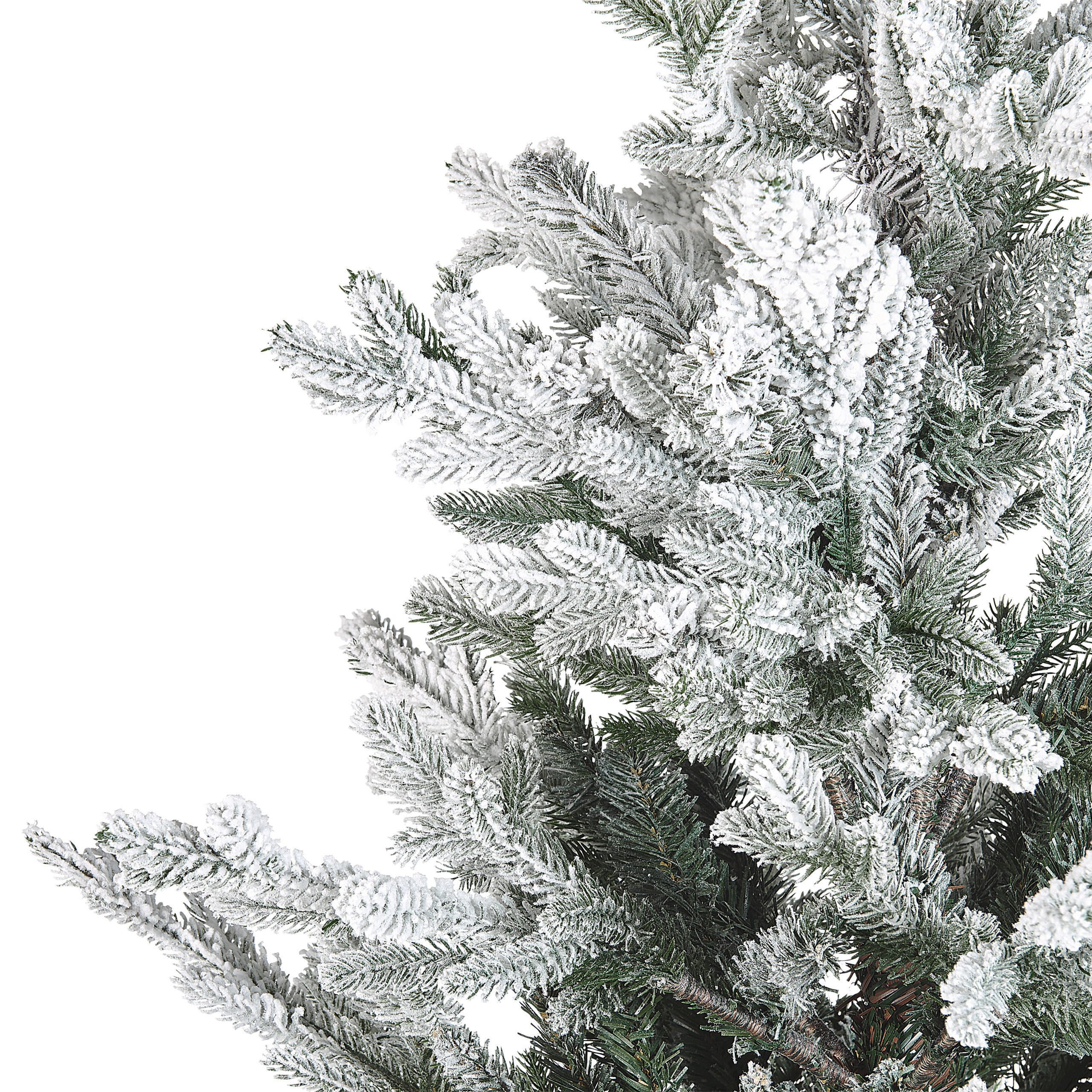 WEIHNACHTSBAUM 210 cm Weiß Brisco - Weiß, Kunststoff (210cm) - Beliani