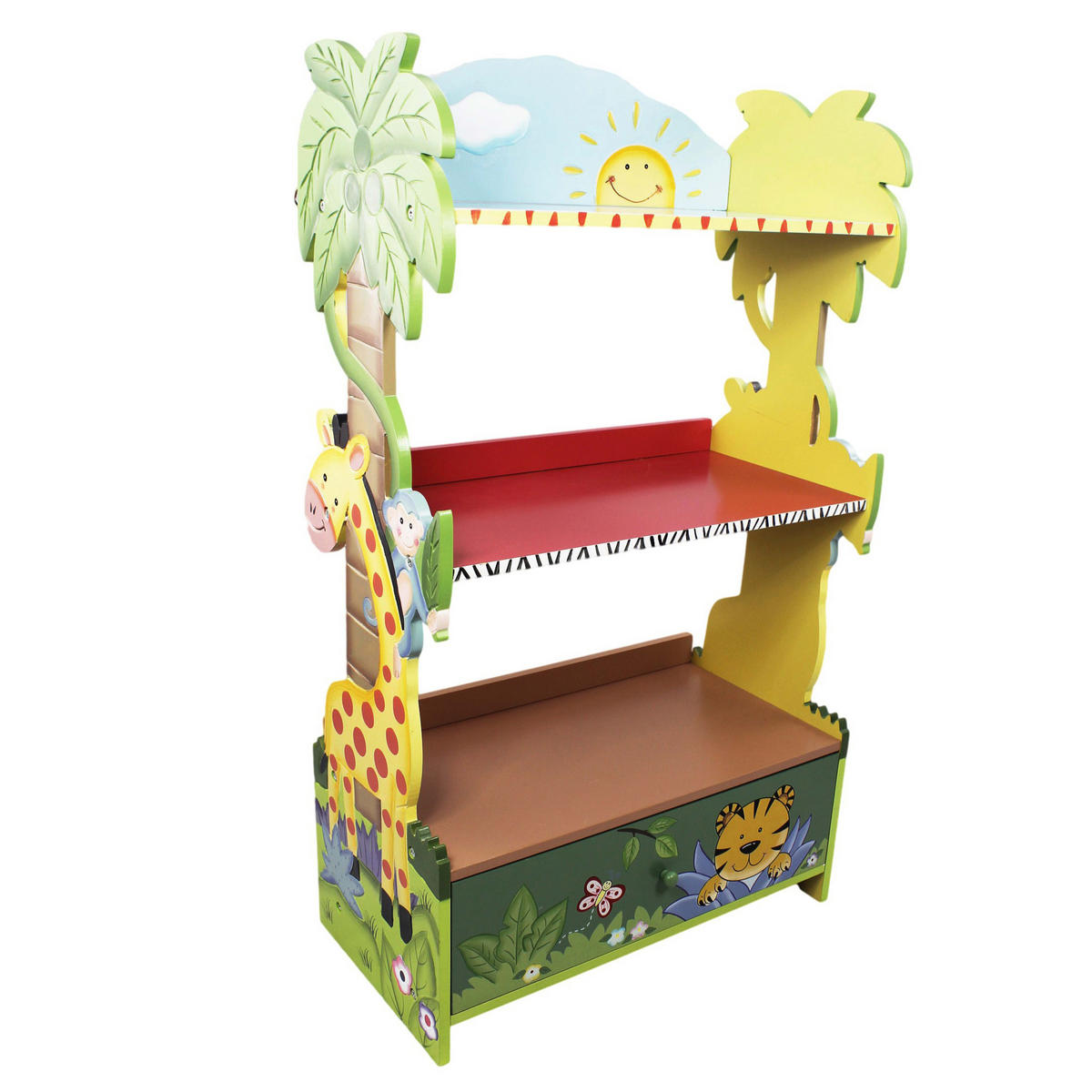 KINDER-BÜCHERREGAL Kinderregal, Mehrfarbig, 97cm - Multicolor, Holz (56/97/29cm) - Teamson Kids